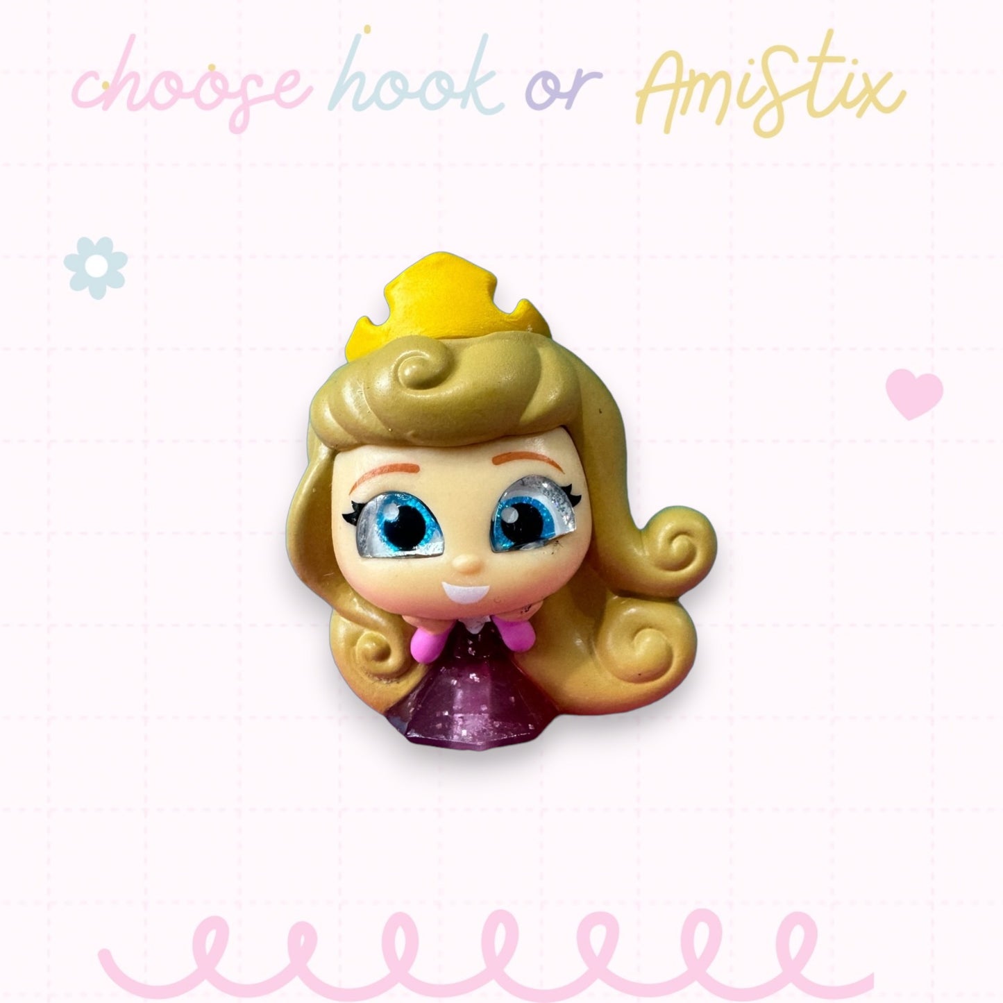 Choose Beaded Crochet Hook and/Or AmiStixTM - Made with Sleeping Beauty Disney Doorables