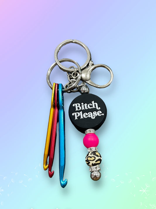Bitch Please Crochet Keychain