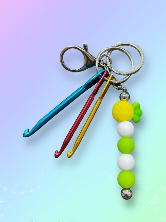 Pineapple crochet Keychain