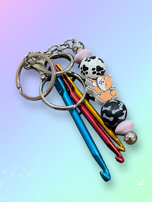 Puppy crochet Keychain