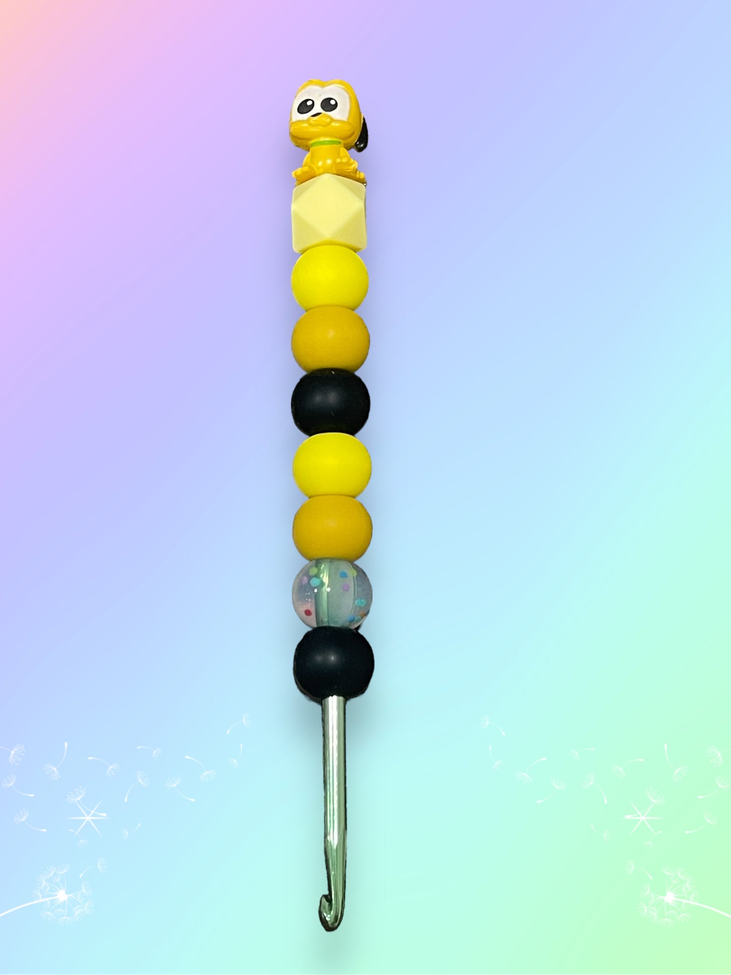 Beaded Crochet Hook made with Disney Doorable Squishlot Mickey Classics