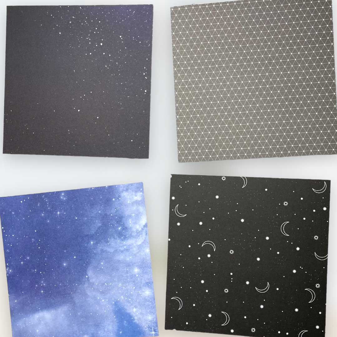 40 pc moon child scrapbooking cardstock junk journal kit